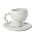European Ceramic Coffee Cup and Saucer Set