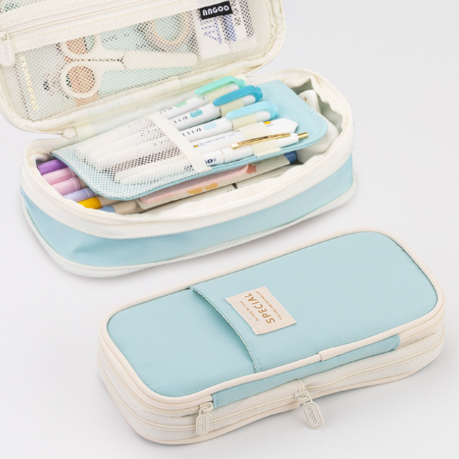 Upgraded Macaron Color Student File Box & Pencil Case