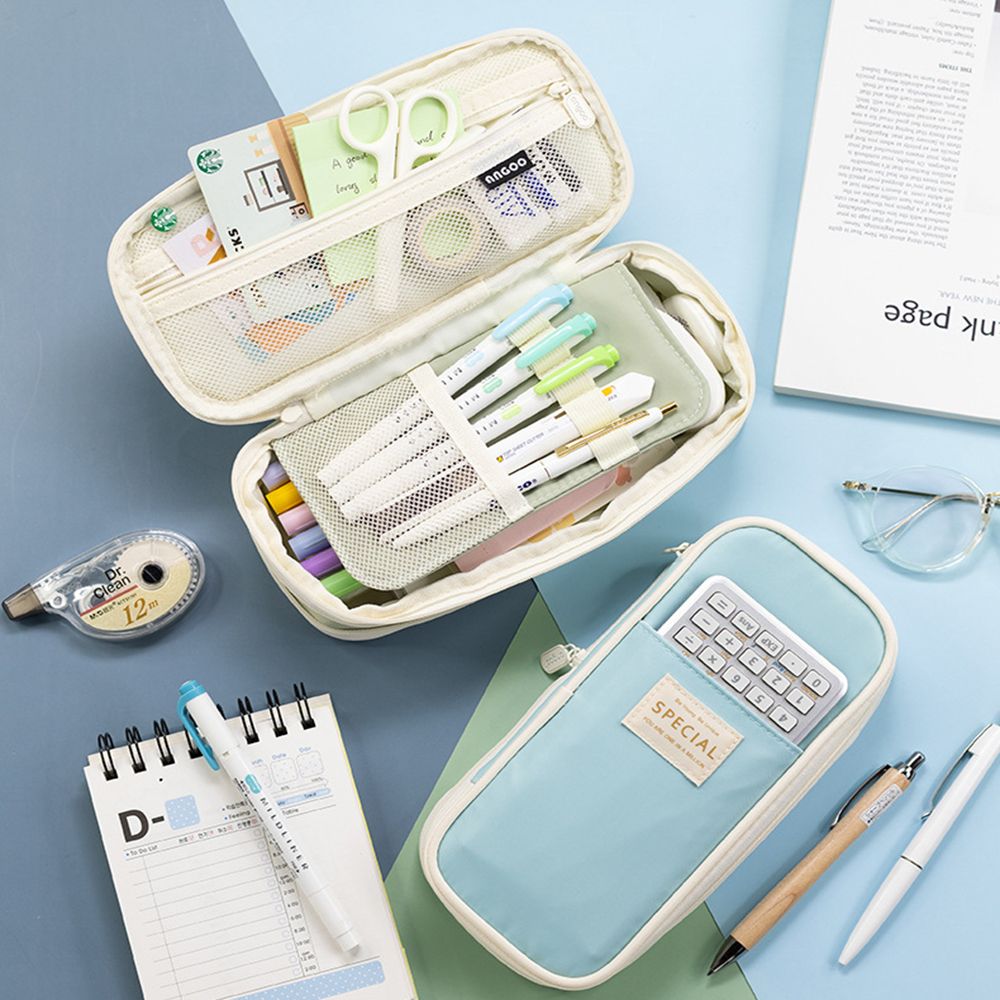 Upgraded Macaron Color Student File Box & Pencil Case