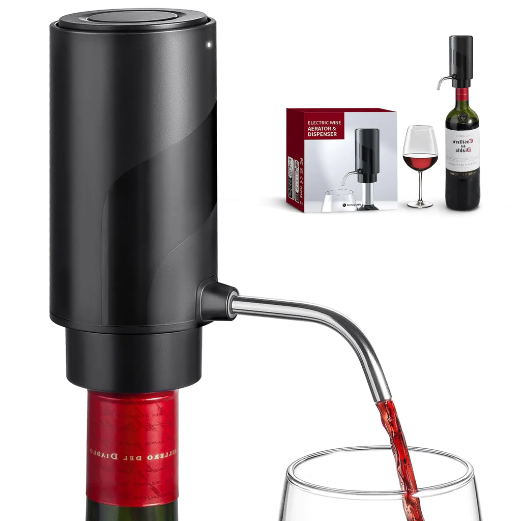 Smart Wine Aerator & Dispenser: Rechargeable Automatic Decanter