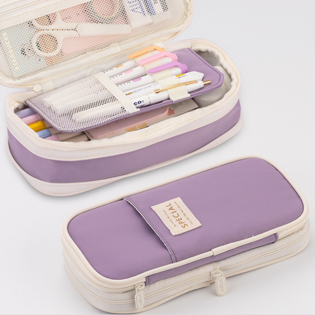 Upgraded Macaron Color Student File Box & Pencil Case