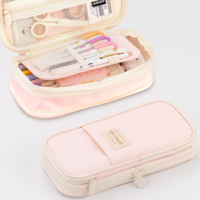Upgraded Macaron Color Student File Box & Pencil Case
