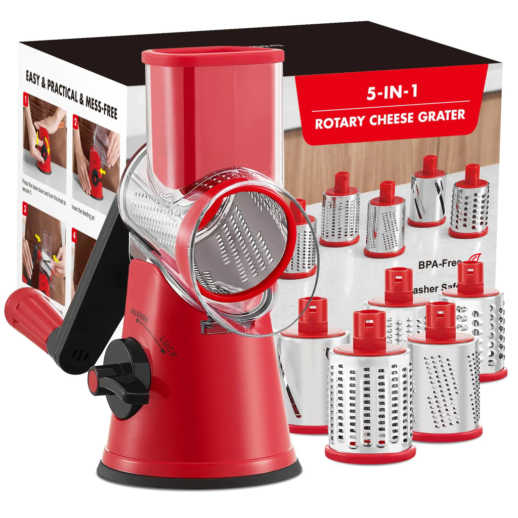 GDL 5-in-1 Deluxe Rotary Cheese Grater